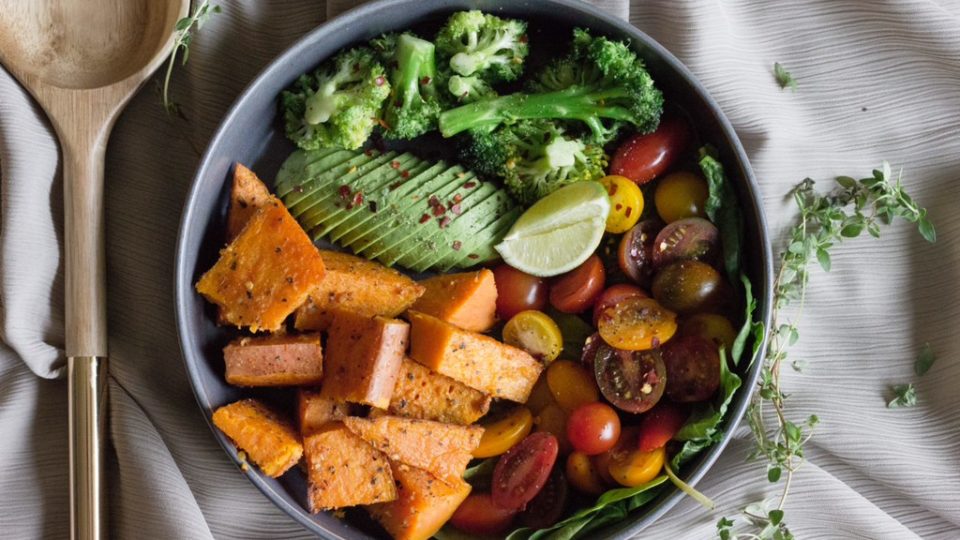 Roasted Sweet Potato & Veggie Power Bowl